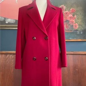 London Fog Red Double-Breasted Coat